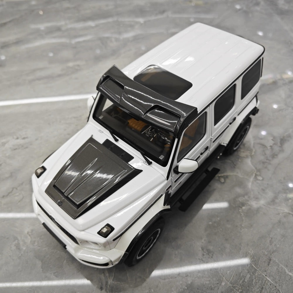 [GT Spirit] 1:18 Mercedes-Brabus 2023 G800 White Model Car Resin