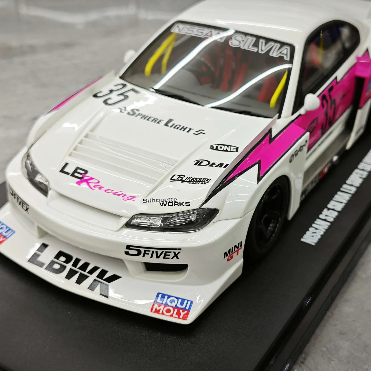 GT Spirit Nissan 1999 Silvia S15 LB-Super Silhouette White 1:18 – samlarresinmodellresin