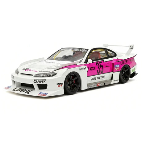 GT Spirit Nissan 1999 Silvia S15 LB-Super Silhouette White 1:18 – Sammelobjekt-Resin-Modellharz