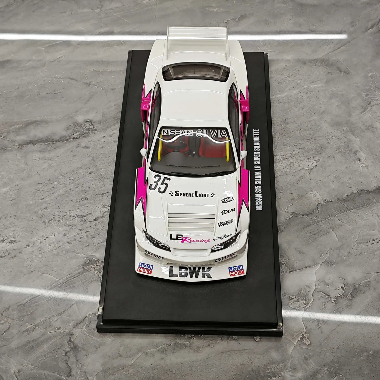 GT Spirit Nissan 1999 Silvia S15 LB-Super Silhouette White 1:18 – samlarresinmodellresin