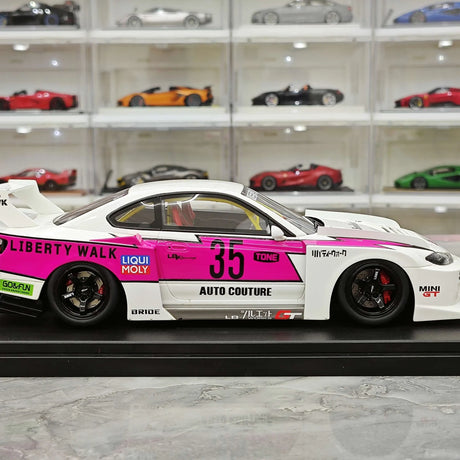 GT Spirit Nissan 1999 Silvia S15 LB-Super Silhouette White 1:18 – Sammelobjekt-Resin-Modellharz