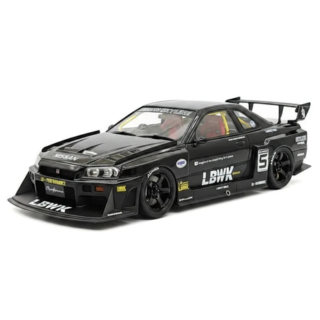 GT Spirit Nissan 2020 Skyline R34 GT-R LB Super Silhouette Black 1:18 – Sammelobjekt-Resin-Modellharz