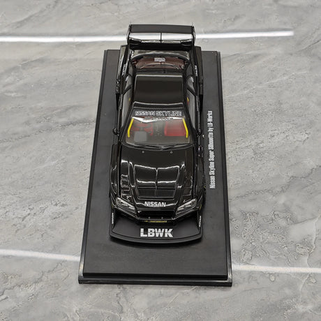 GT Spirit Nissan 2020 Skyline R34 GT-R LB Super Silhouette Black 1:18 – Sammelobjekt-Resin-Modellharz