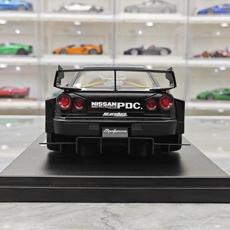 GT Spirit Nissan 2020 Skyline R34 GT-R LB Super Silhouette Black 1:18 – Sammelobjekt-Resin-Modellharz
