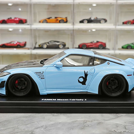 GT Spirit Nissan 2023 Z PANDEM Fairlady Z Blue 1:18 – Sammelobjekt-Resin-Modellharz