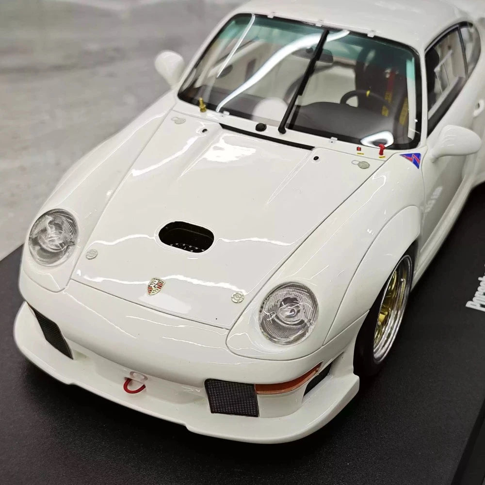 [GT Spirit] 1:18 Porsche 1995 911 993 GT2 EVO White Model Car Resin