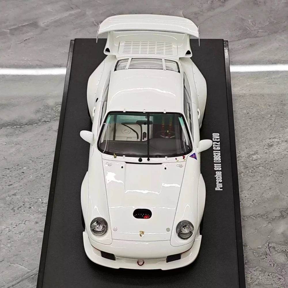 [GT Spirit] 1:18 Porsche 1995 911 993 GT2 EVO White Model Car Resin