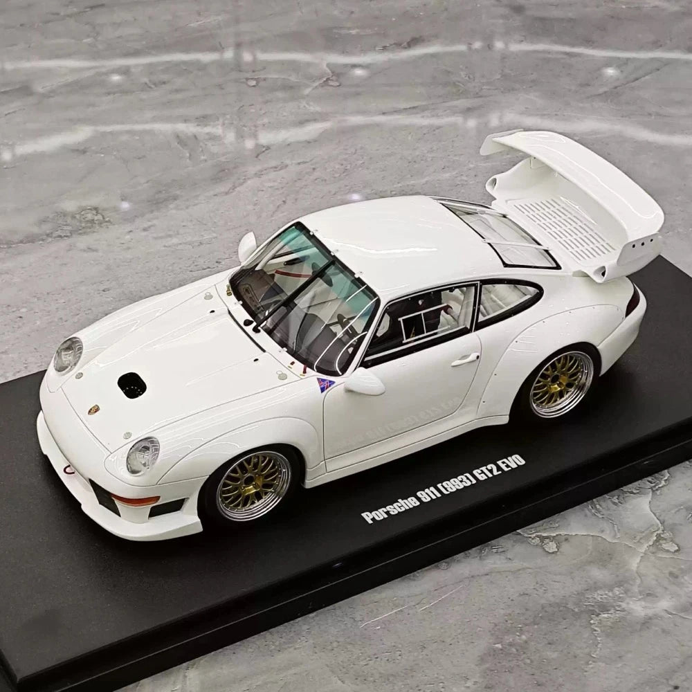 [GT Spirit] 1:18 Porsche 1995 911 993 GT2 EVO White Model Car Resin