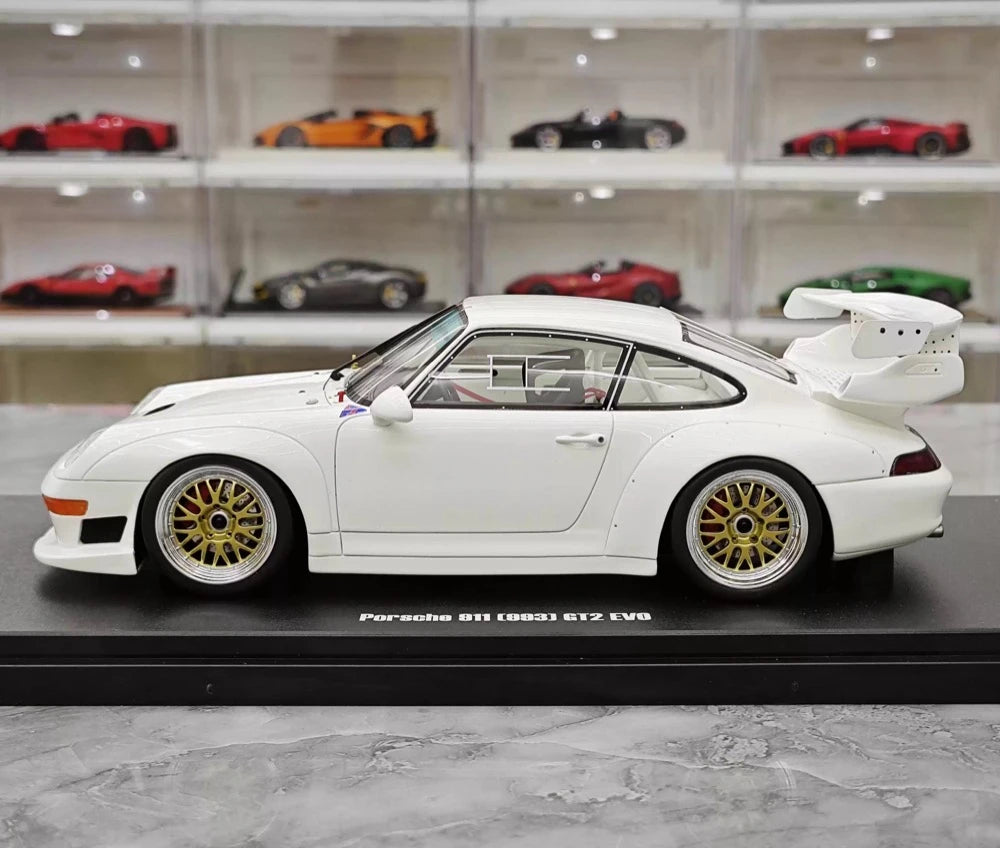 [GT Spirit] 1:18 Porsche 1995 911 993 GT2 EVO White Model Car Resin