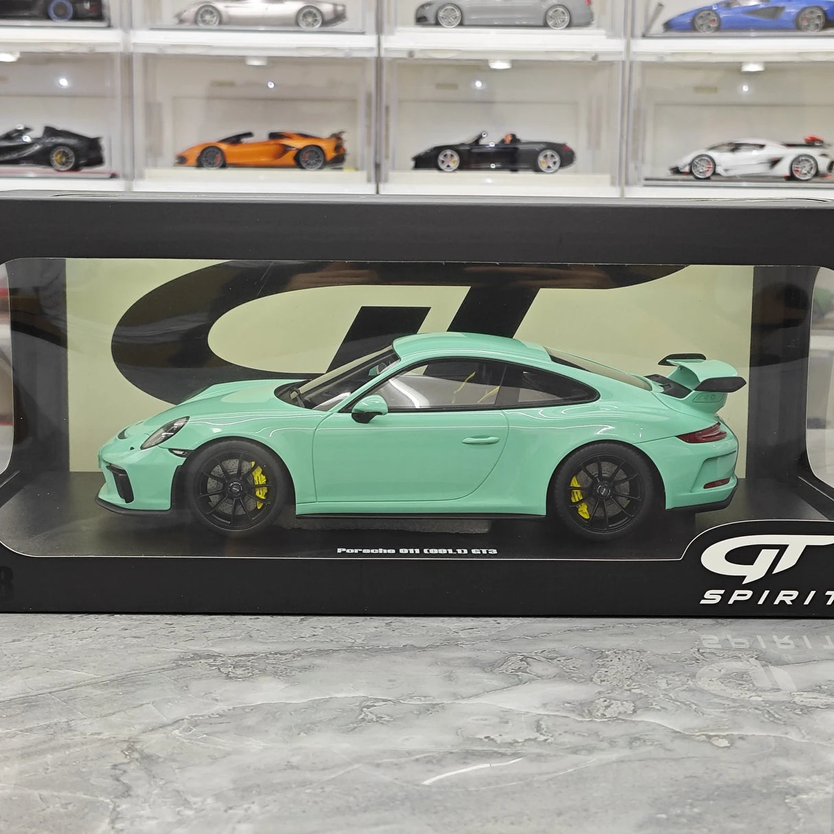 [GT Spirit] 1:18 Porsche 2018 911 991 GT3 Resina di Model Auto verde menta .2