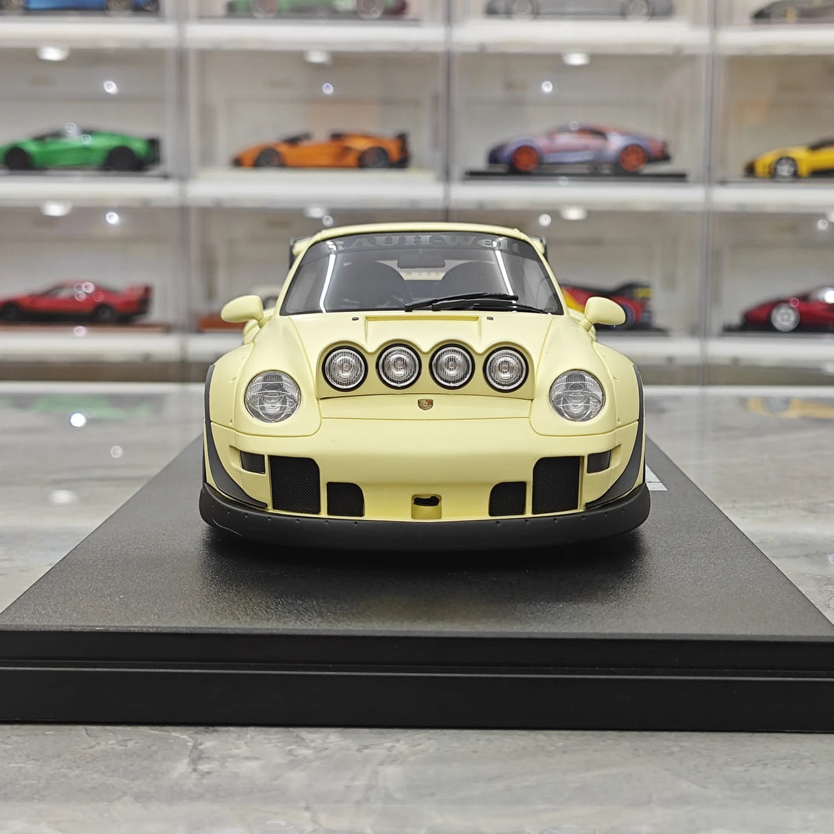 GT Spirit Porsche 2023 911 RWB Sandstorm Beige 1:18 – Collectible Resin Model Resin