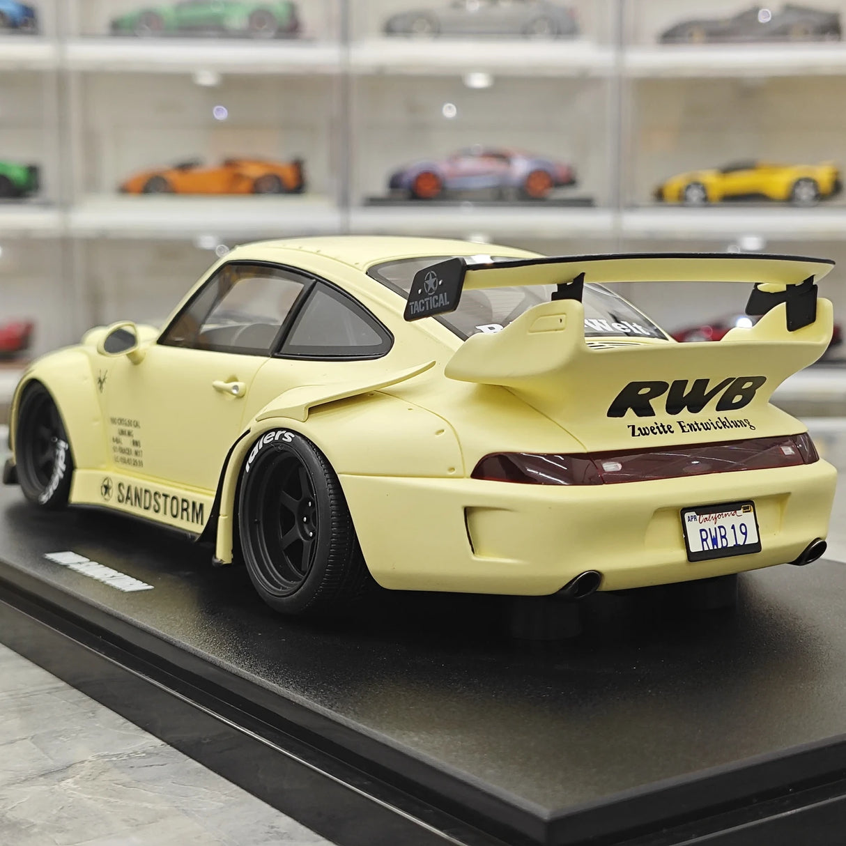 GT Spirit Porsche 2023 911 RWB Sandstorm Beige 1:18 – Collectible Resin Model Resin