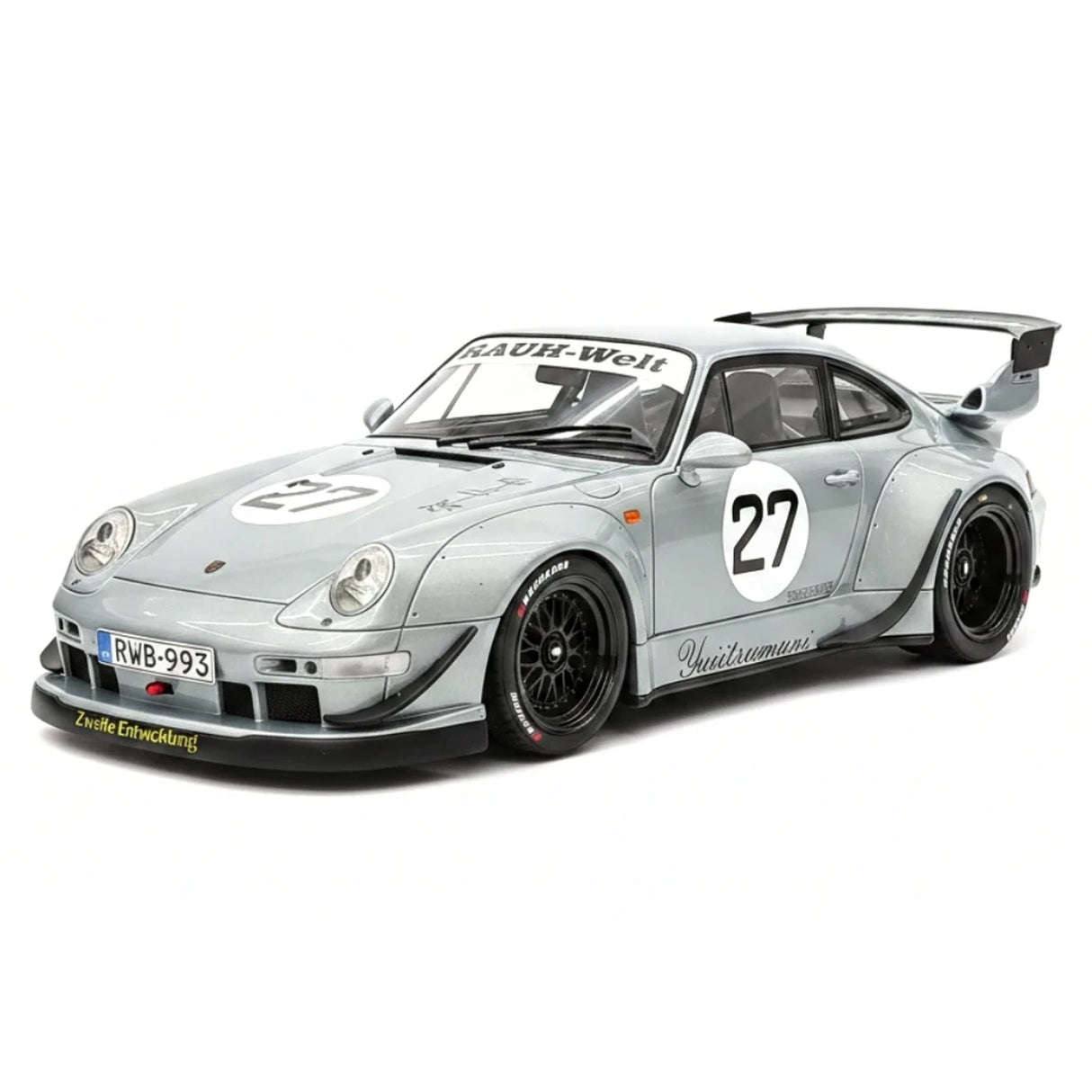 1:18 Porsche 2024 911 993 RWB Yuiitsumuni Silver Metallic modello #27 di GT Spirit - vista 16