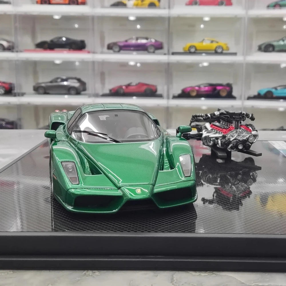 [General Models] 1:18 Ferrari 2002 Enzo verde modellino di auto resina