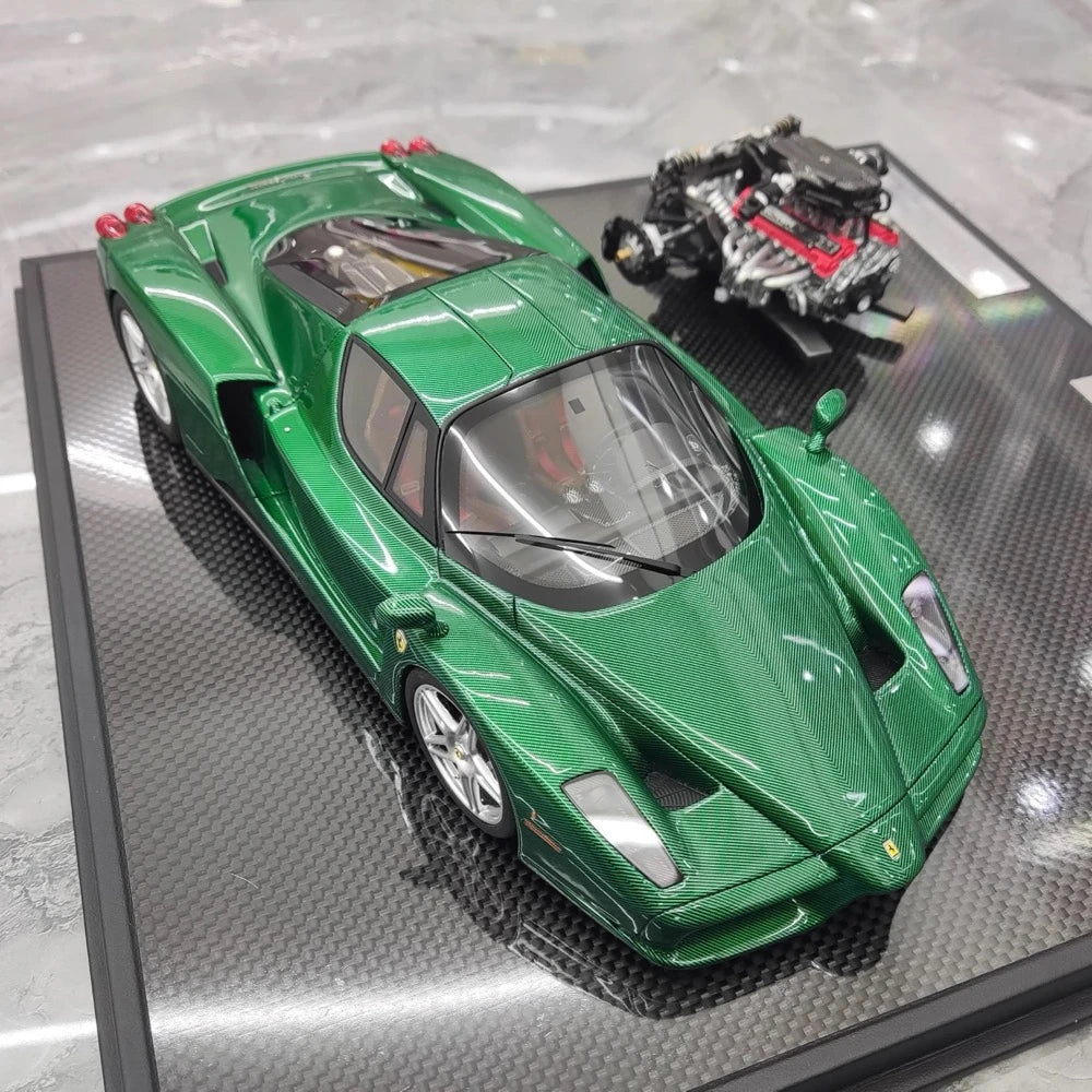 [General Models] 1:18 Ferrari 2002 Enzo verde modellino di auto resina