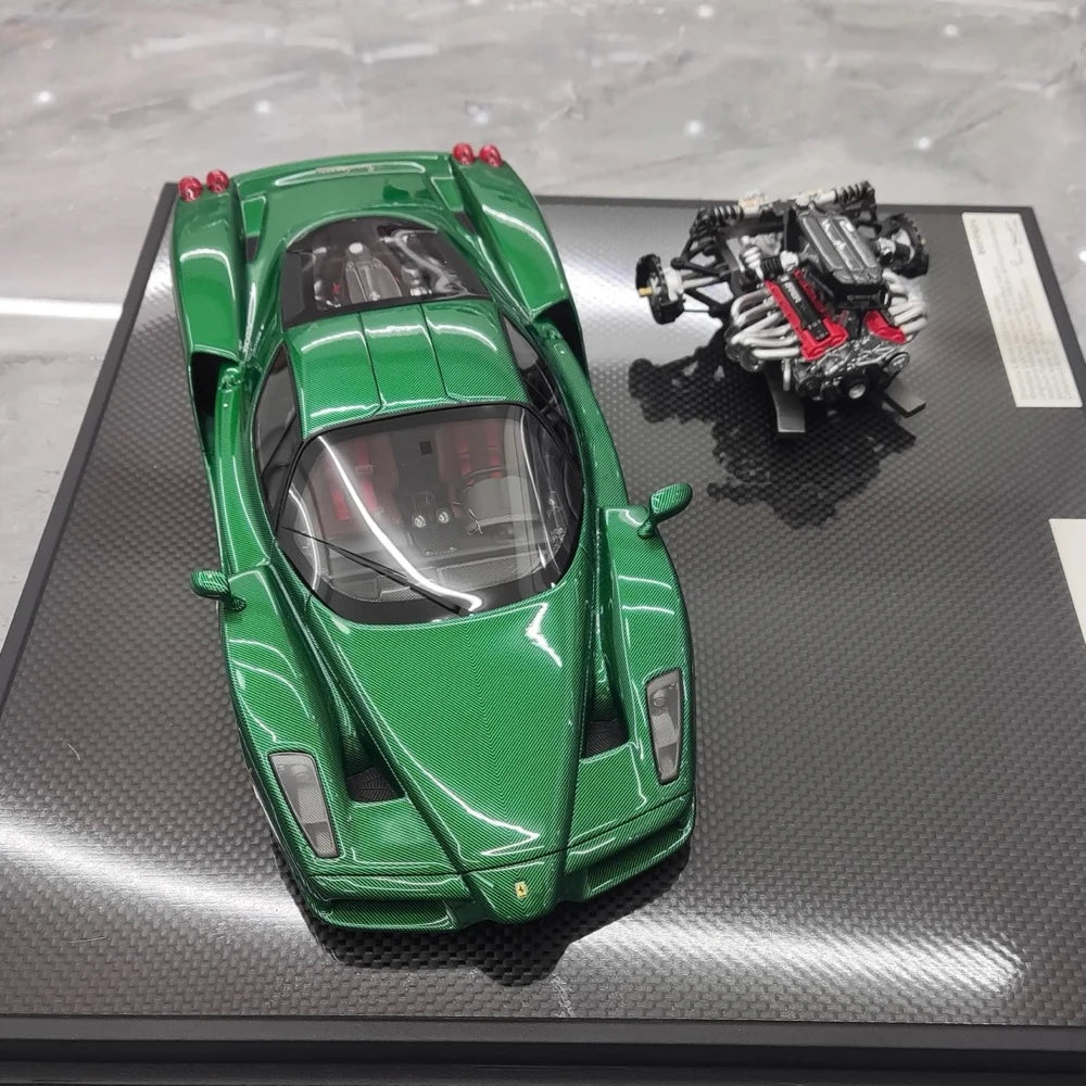 [General Models] 1:18 Ferrari 2002 Enzo verde modellino di auto resina