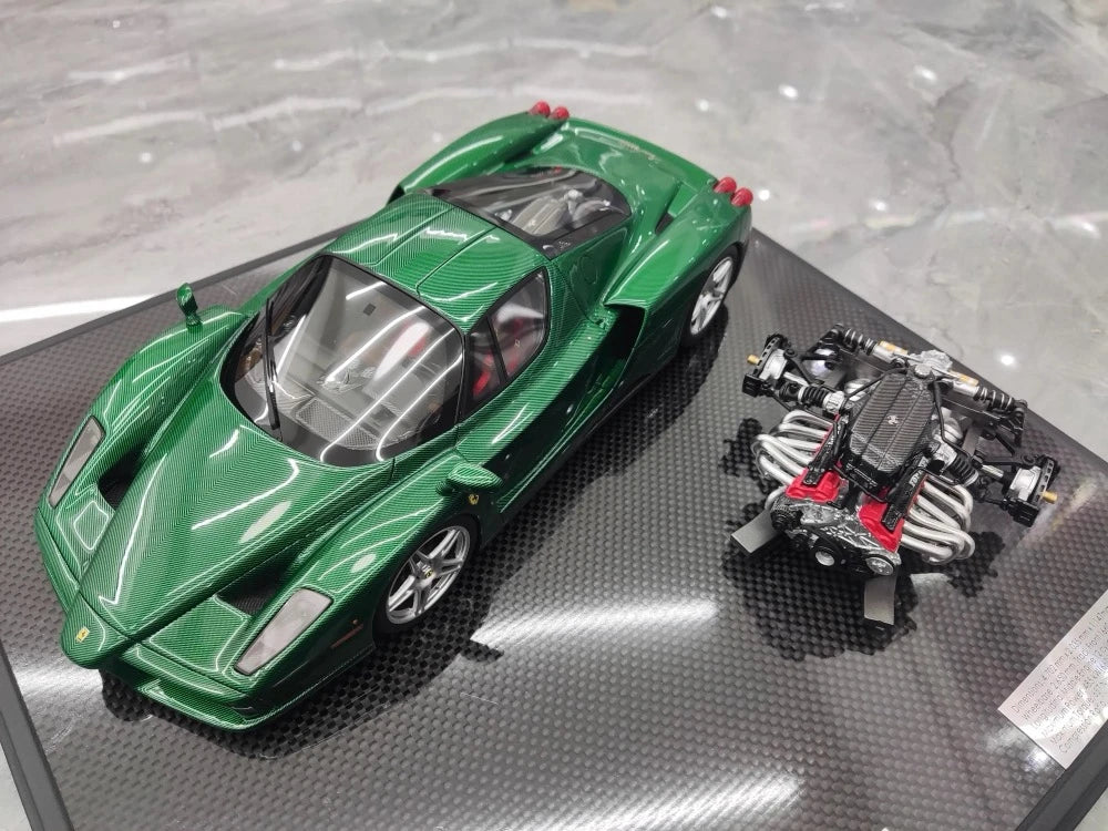 [General Models] 1:18 Ferrari 2002 Enzo verde modellino di auto resina
