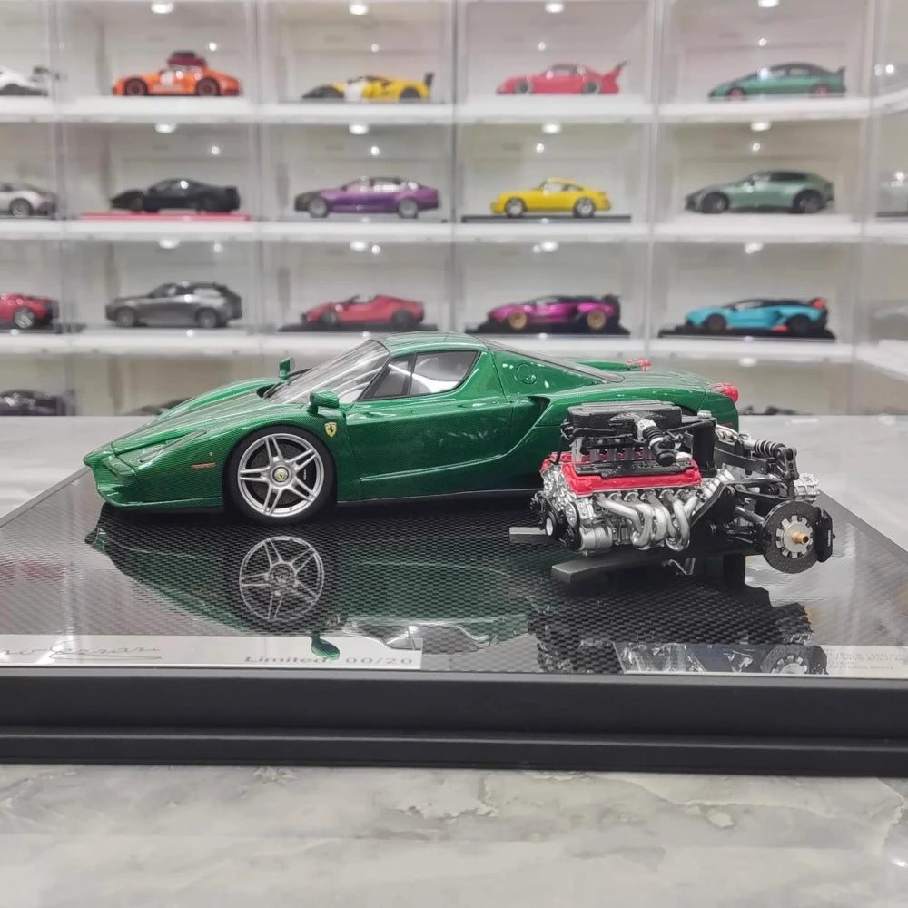 [General Models] 1:18 Ferrari 2002 Enzo verde modellino di auto resina