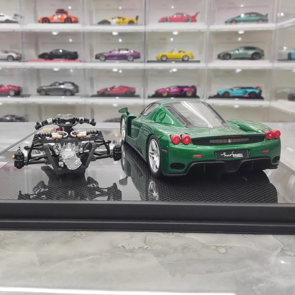 [General Models] 1:18 Ferrari 2002 Enzo verde modellino di auto resina