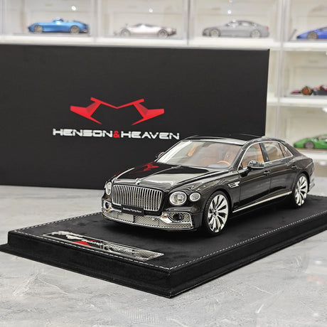 Henson & Heaven Bentley 2024 Flying Spur Black 1:18 – Sammelobjekt-Resin-Modellharz