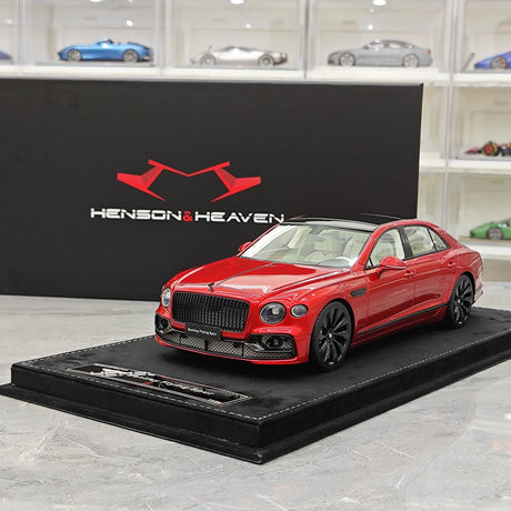 Henson & Heaven Bentley 2024 Flying Spur Red 1:18 – Sammelobjekt-Resin-Modellharz