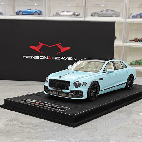 Henson & Heaven Bentley 2024 Flying Spur Sky Blue 1:18 – Collectible Resin Model Resin