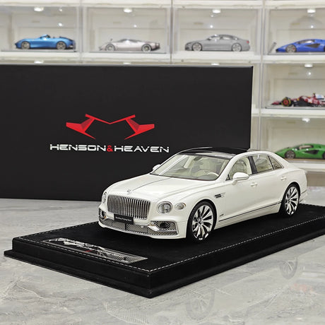 Henson & Heaven Bentley 2024 Flying Spur White 1:18 – Collectible Resin Model Resin