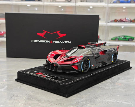 Henson & Heaven Bugatti 2021 Bolide Red 1:18 – Collectible Resin Model Resin