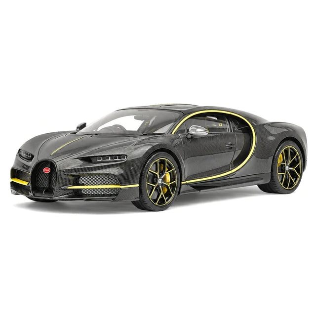 Henson & Heaven Bugatti 2026 Tourbillon 1:18 in fibra di carbonio nera – Resina da collezione per modelli