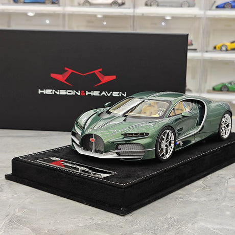 Henson & Heaven Bugatti 2026 Tourbillon Green 1:18 – Resina da collezione per modelli di resina