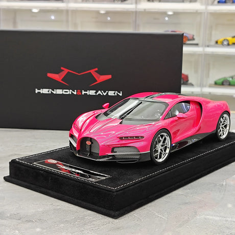 Henson & Heaven Bugatti 2026 Tourbillon Pink 1:18 – Resina da collezione per modelli in resina