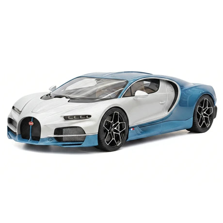 Henson & Heaven Bugatti 2026 Tourbillon Silber und Blau 1:18 – Sammelobjekt-Resin-Modellharz