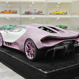 Henson & Heaven Bugatti 2026 Tourbillon White and Pink 1:18 – Collectible Resin Model Resin