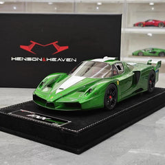 [Henson & Heaven] 1:18 Ferrari 2005 FXX verde modellino di auto resina