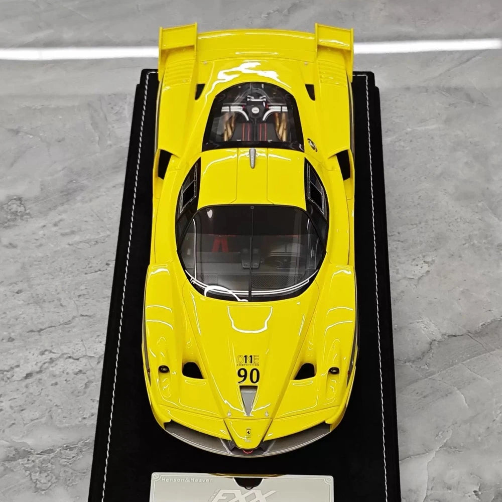 [Henson & Heaven] 1:18 Ferrari 2005 FXX Yellow Model Car Resin