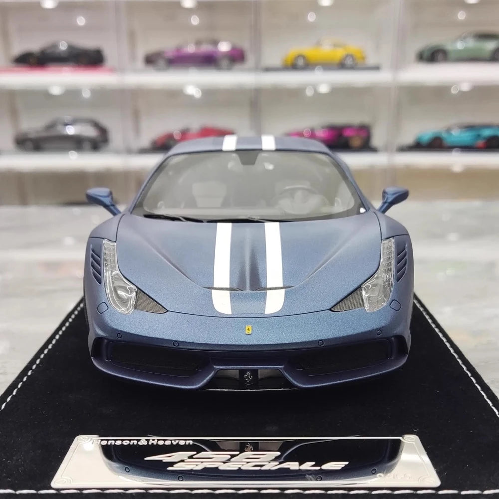 [Henson & Heaven] 1:18 Ferrari 2013 458 Speciale Blue Model Car Resin