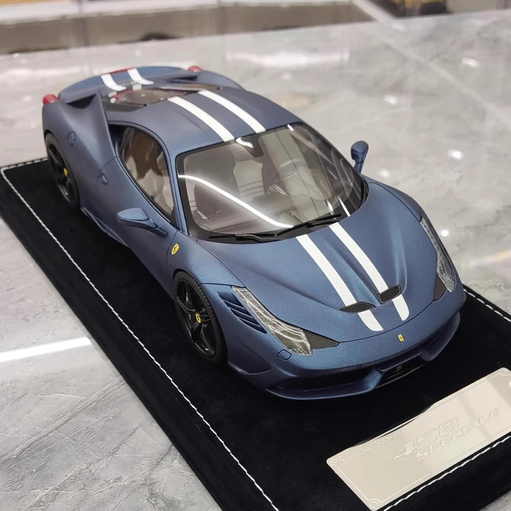 [Henson & Heaven] 1:18 Ferrari 2013 458 Speciale Blue Model Car Resin