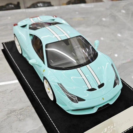 [Henson & Heaven] 1:18 Ferrari 2013 458 Speciale Cyan Model Car Resin