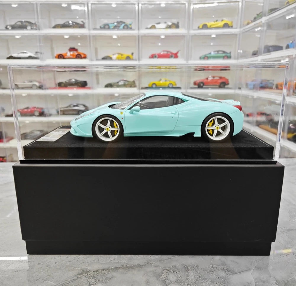 [Henson & Heaven] 1:18 Ferrari 2013 458 Speciale Cyan pienoismalli Hartsi