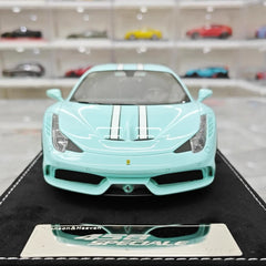 [Henson & Heaven] 1:18 Ferrari 2013 458 Speciale Cyan Model Car Resin