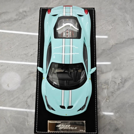 [Henson & Heaven] 1:18 Ferrari 2013 458 Speciale Cyan Model Car Resin