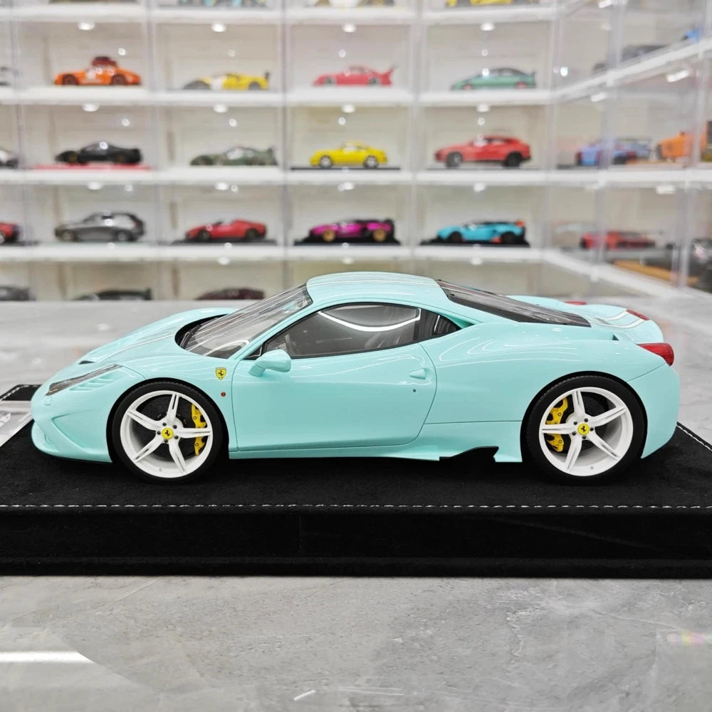 [Henson & Heaven] 1:18 Ferrari 2013 458 Speciale Cyan Model Car Resin