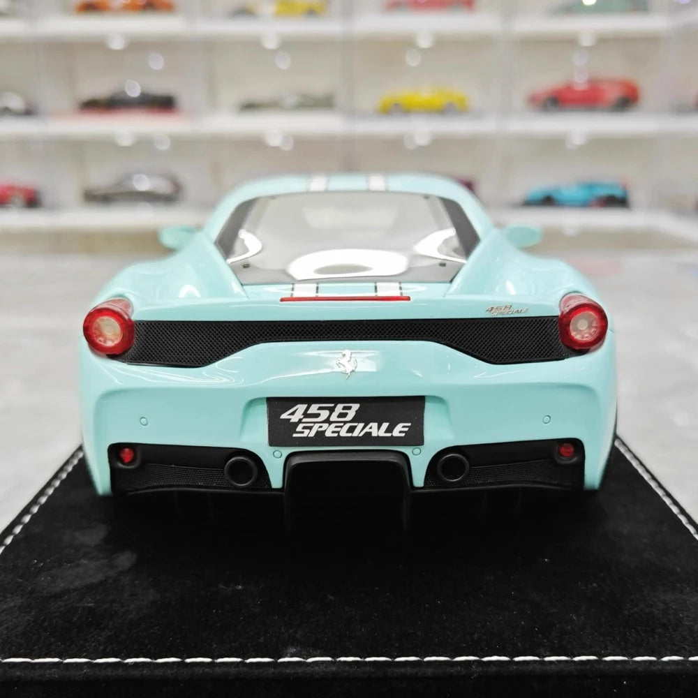 [Henson & Heaven] 1:18 Ferrari 2013 458 Speciale Cyan Model Car Resin