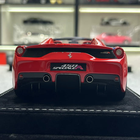 Henson & Heaven Ferrari 2014 458 Speciale Aperta Red Blue White Stripe 1:18 – Resina da collezione in resina