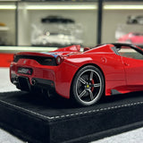 Henson & Heaven Ferrari 2014 458 Speciale Aperta rood blauw wit streep 1:18 – Verzamelbare resin model resin