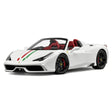 Henson & Heaven Ferrari 2014 458 Speciale Aperta White Italian Flag 1:18 – Collectible Resin Model Resin