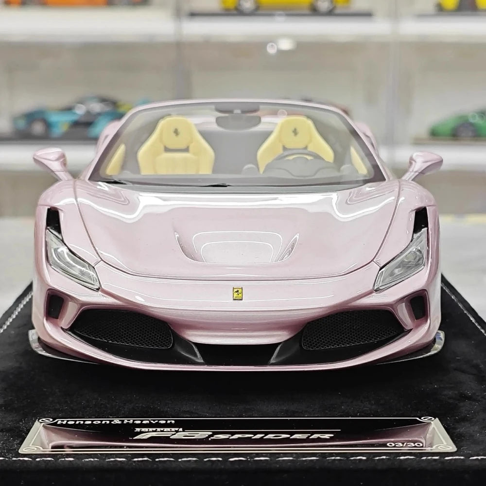 [Henson & Heaven] 1:18 Ferrari 2019 F8 Spider Pink Model Car Resin