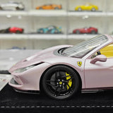 [Henson & Heaven] 1:18 Ferrari 2019 F8 Spider ピンク モデルカー レジン