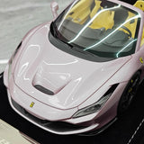 [Henson & Heaven] 1:18 Ferrari 2019 F8 Spider ピンク モデルカー レジン
