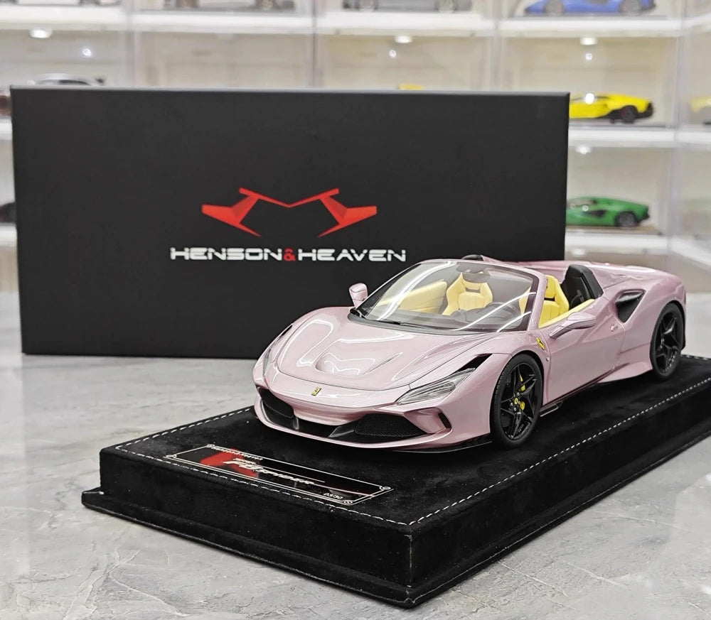 [Henson & Heaven] 1:18 Ferrari 2019 F8 Spider Pink Model Car Resin